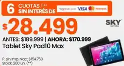 Changomas Sky tablet pad10 max oferta