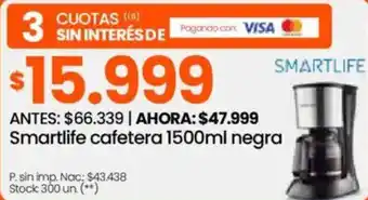 Changomas Smartlife cafetera negra oferta