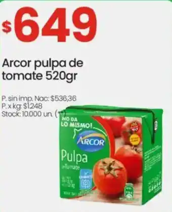 Changomas Arcor pulpa de tomate oferta