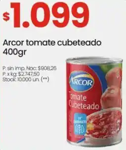 Changomas Arcor tomate cubeteado oferta