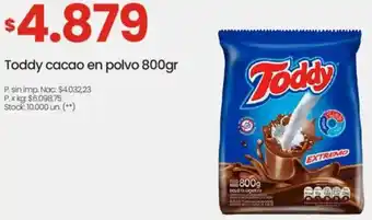 Changomas Toddy cacao en polvo oferta