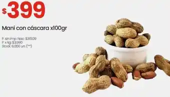 Changomas Maní con cáscara oferta
