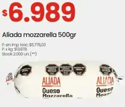 Changomas Aliada mozzarella oferta