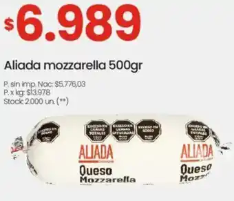 Changomas Aliada mozzarella oferta