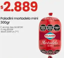 Changomas Paladini mortadela mini oferta