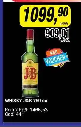 Maxiconsumo J&B Whisky 750C oferta