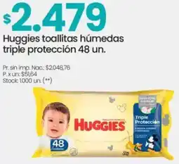Changomas Huggies toallitas húmedas triple protección oferta