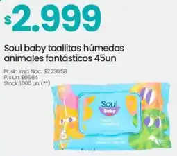 Changomas Soul baby toallitas húmedas animales fantásticos oferta