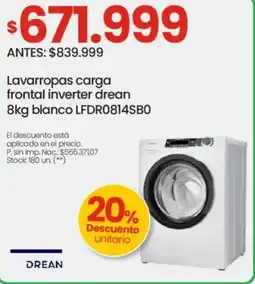 Changomas Lavarropas carga frontal inverter drean oferta