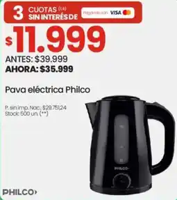 Changomas Philco pava eléctrica oferta