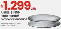Changomas Plato hondo/ playo aquamarine oferta