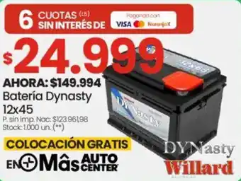 Changomas DYNasty Willard batería oferta