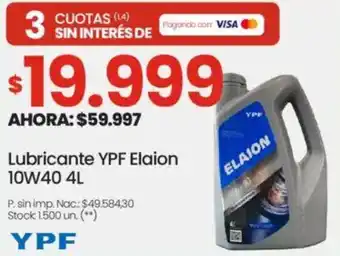 Changomas Elaion lubricante oferta