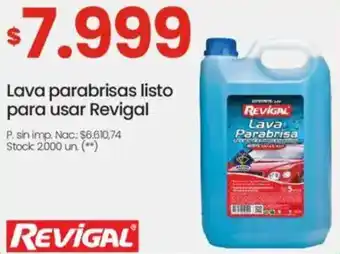 Changomas Revigal lava parabrisas listo para usar oferta
