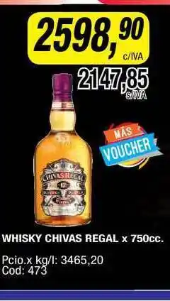 Maxiconsumo Chivas Regal Whisky x 750cc oferta