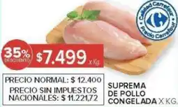 Carrefour Suprema de pollo congelada oferta