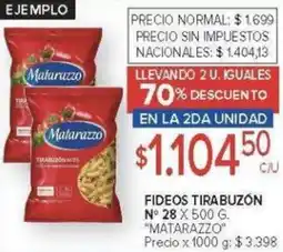 Carrefour Matarazzo fideos tira buzón n° 28 oferta