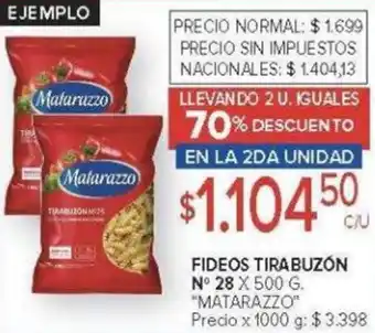 Carrefour Matarazzo fideos tira buzón n° 28 oferta