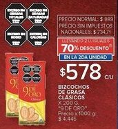 Carrefour 9 de Oro bizcochos de grasa clásicos oferta