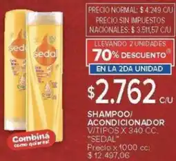Carrefour Sedal shampoo /acondicionador oferta