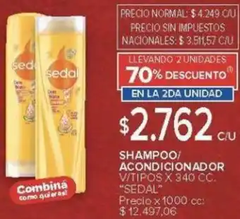 Carrefour Sedal shampoo /acondicionador oferta