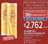 Carrefour Sedal shampoo /acondicionador oferta