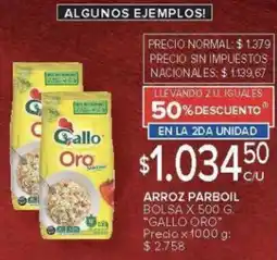 Carrefour Gallo oro arroz parboil bolsa oferta