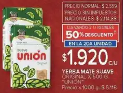Carrefour Union yerba mate suave original oferta