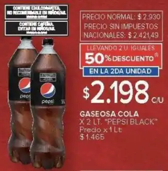 Carrefour Pepsi black gaseosa cola oferta