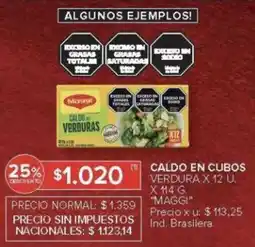 Carrefour Maggi caldo en cubos verdura oferta