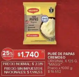 Carrefour Maggi puré de papas cremoso original oferta