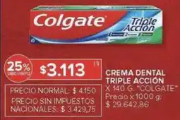 Carrefour Colgate crema dental triple acción oferta