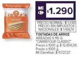 Carrefour Carrefour classic tostadas de arroz aireadas oferta