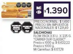 Carrefour Carrefour classic salchichas flow pack oferta