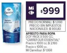Carrefour Carrefour essential apresto para ropa oferta