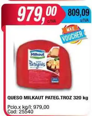 Maxiconsumo Milkaut Queso Pateg. Troz 320g oferta