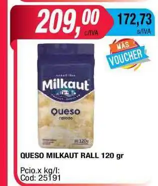 Maxiconsumo Milkaut Queso Rall 120gr oferta