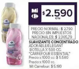 Carrefour Carrefour essential suavizante concentrado adorable/elegant oferta