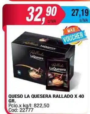 Maxiconsumo La Quesera Rallado Queso x 40gr oferta