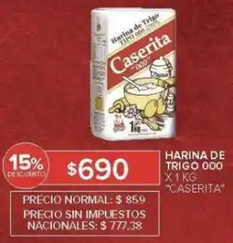 Carrefour Caserita harina de trigo 000 oferta