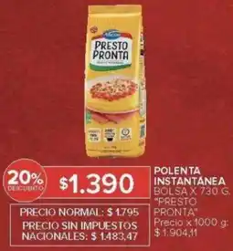 Carrefour Presto pronta polenta instantanea oferta