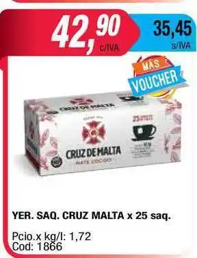 Cruz de Malta Yer. Saq. x 25 saq.