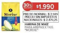 Carrefour Morixe harina de maiz para arepas oferta