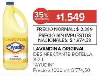 Carrefour Ayudin lavandina original desinfectante botella oferta
