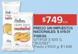 Carrefour Bulnez fideos v/tipos oferta