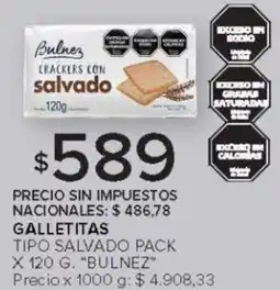 Carrefour Bulnez galletitas tipo salvado pack oferta