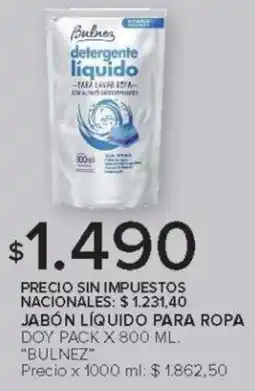 Carrefour Bulnez jabón líquido para ropa doy pack oferta
