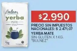 Carrefour Bulnez yerba mate sin gluten oferta