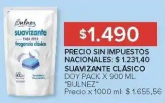 Carrefour Bulnez suavizante clásico doy pack oferta