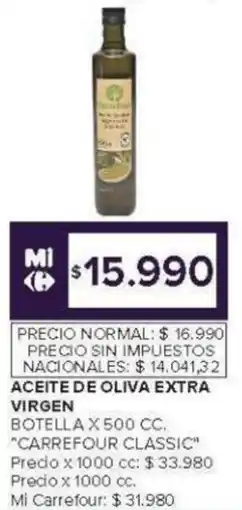 Carrefour Carrefour classic aceite de oliva extra virgen botella oferta